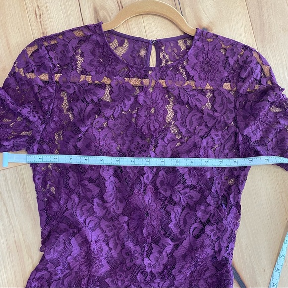 Cynthia Rowley Plum Midnight Lace Romper EUC - Picture 14 of 16